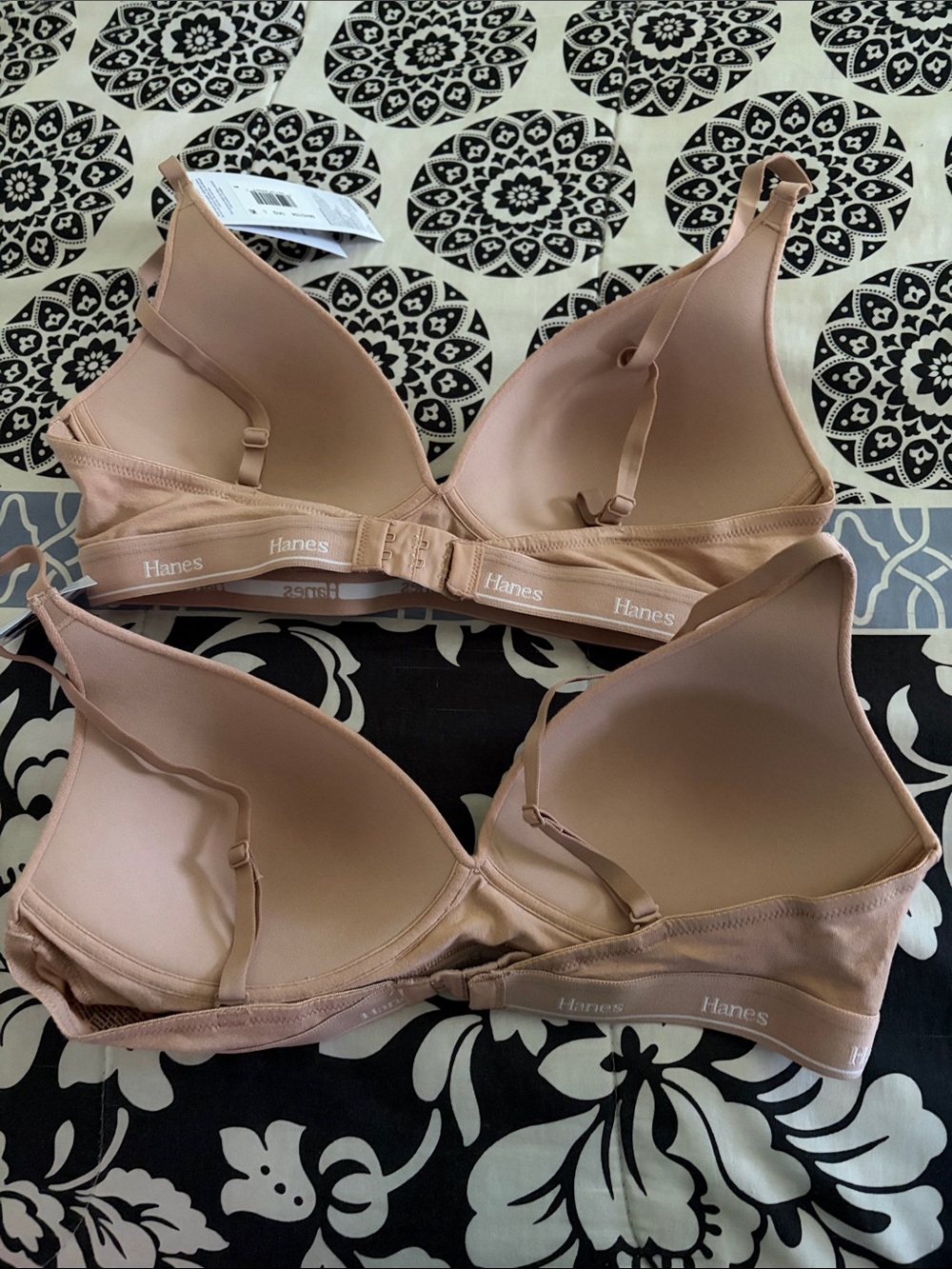 Hanes 2-Pack Nude Cotton Stretch Wire-free Bras - Picture 3 of 6